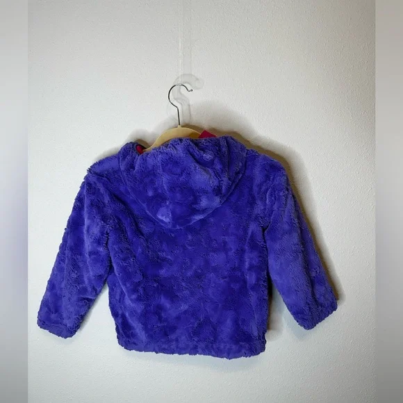 NORTH FACE girls hooded jacket purple and pink size 6 - Picture 2 of 8